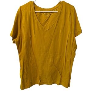 🌹AVA & VIV V NECK MUSTARD TEE